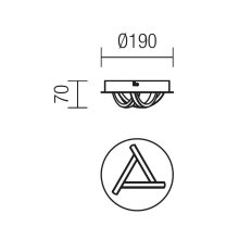 Redo SML Mennyezeti lámpa 01-1023 KINK