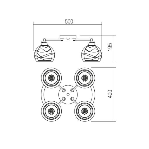 Redo SML Mennyezeti lámpa 01-1053 VIVIENNE
