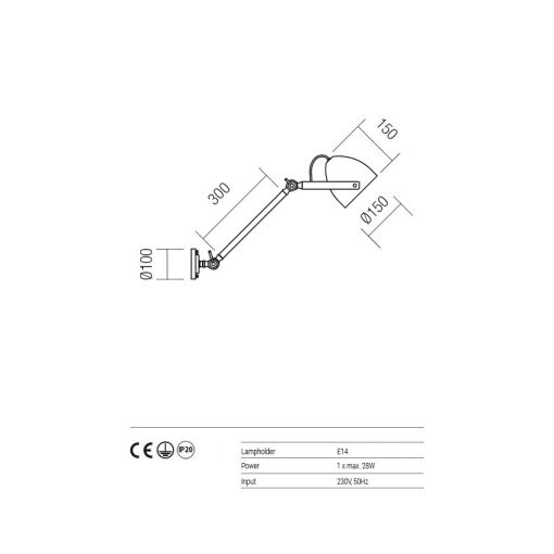 Redo Fali lámpa 01-1108 REVERSE