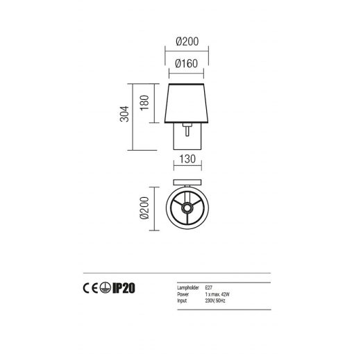 Redo Fali lámpa 01-1146-SN-SCWR-BG SAVOY