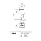 Redo Fali lámpa 01-1147-BR-SCWSQ-IV SAVOY