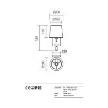 Redo Fali lámpa 01-1147-BR-SPWR-BG SAVOY
