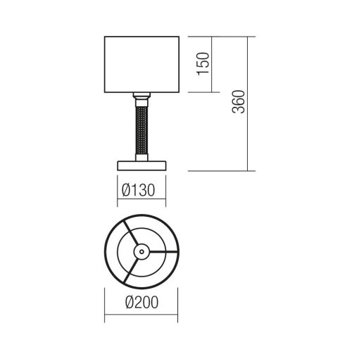 Redo SML Asztali lámpa 01-1178 ASTRID
