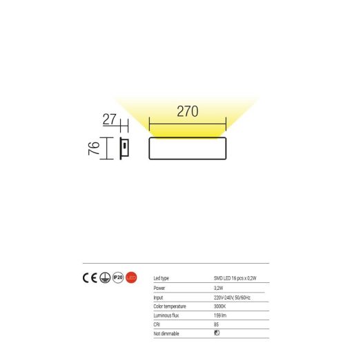 Redo Fali lámpa 01-1231 SENSE