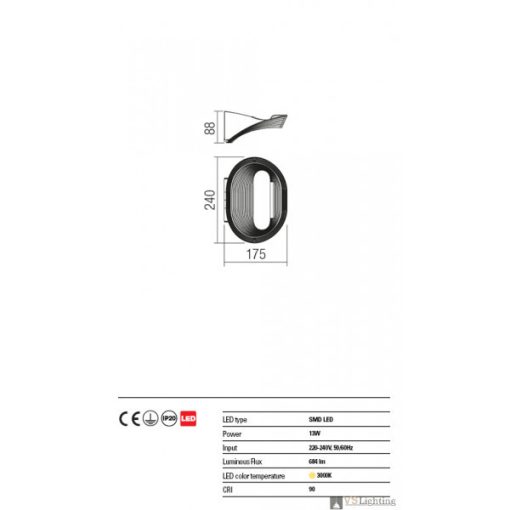 Redo Fali lámpa 01-1314 HUA