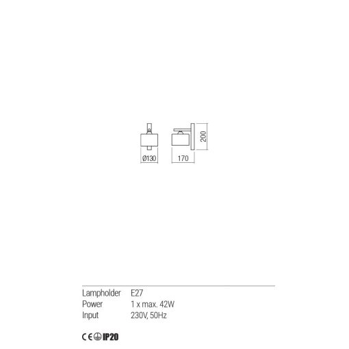 Redo Fali lámpa 01-1549 MILLER