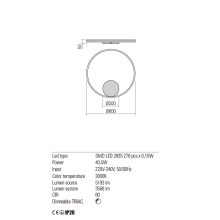 Redo Fali lámpa 01-1702-TRIAC ORBIT