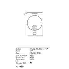 Redo Fali lámpa 01-1705-TRIAC ORBIT