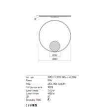 Redo Fali lámpa 01-1707-TRIAC ORBIT