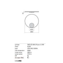 Redo Fali lámpa 01-1905-TRIAC ORBIT