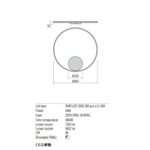 Redo Fali lámpa 01-1910-TRIAC ORBIT