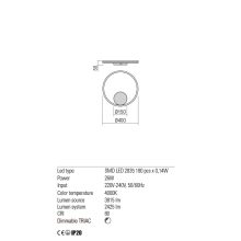 Redo Fali lámpa 01-1955-TRIAC ORBIT