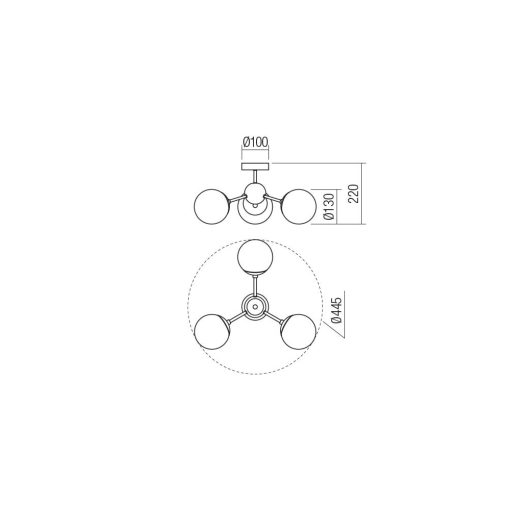 Redo Mennyezeti lámpa 01-2176 SEMIA