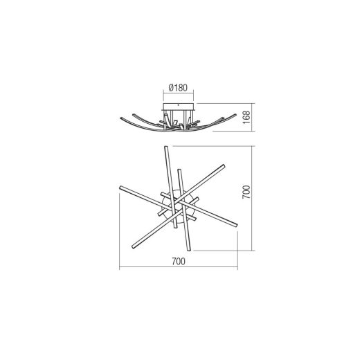 Redo Mennyezeti lámpa 01-2187 SPATHA