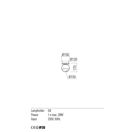 Redo Mennyezeti lámpa 01-2276 BERRY