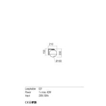 Redo Fali lámpa 01-2303 BERRY