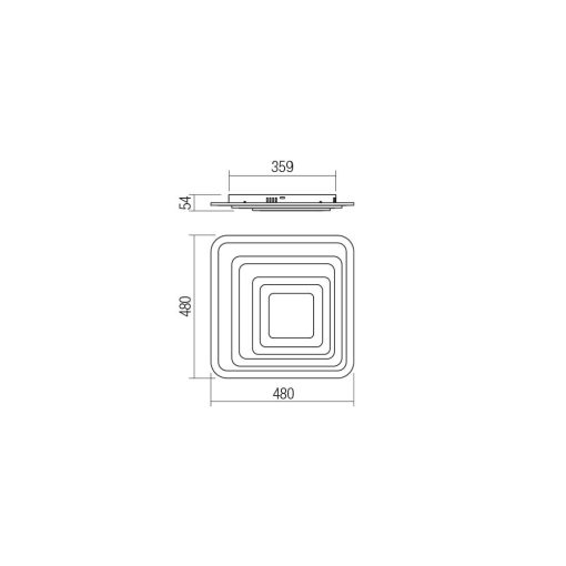 Redo Mennyezeti lámpa 01-2337 STRATOS