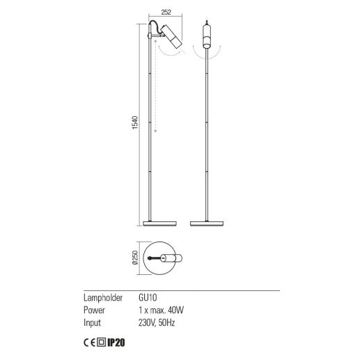 Redo Álló lámpa 01-2370 PIVOT