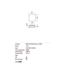 Redo Fali lámpa 01-2383 TABLET
