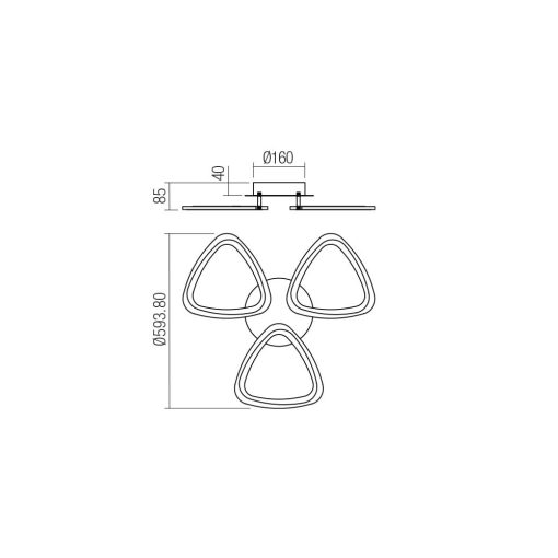 Redo Mennyezeti lámpa 01-2459 PETALO
