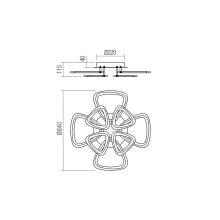 Redo Mennyezeti lámpa 01-2460 PETALO