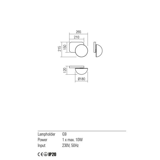 Redo Fali lámpa 01-2470 LUMIEN