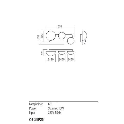 Redo Fali lámpa 01-2472 LUMIEN