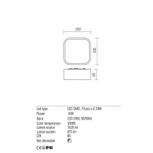 Redo Fürdőszobai lámpa 01-2496 SCREEN