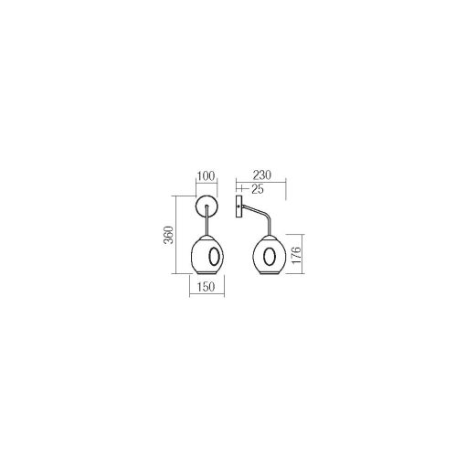 Redo Fali lámpa 01-2618 PIERCE