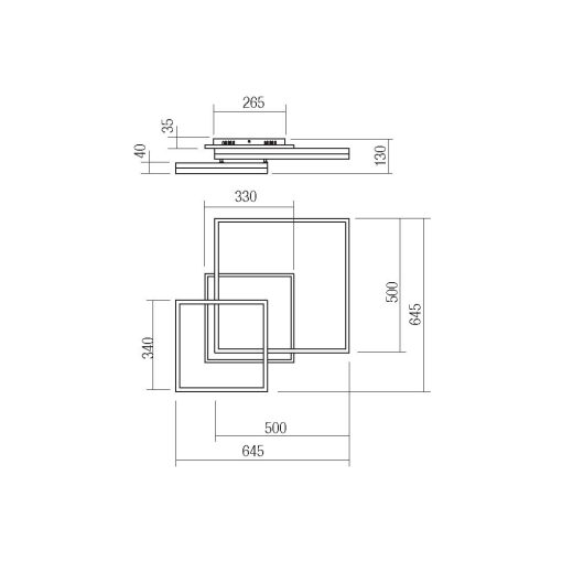 Redo Mennyezeti lámpa 01-2639 PRISMA