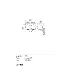 Redo Fali lámpa 01-2643 TALIS