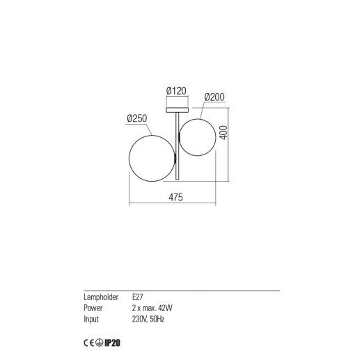 Redo Mennyezeti lámpa 01-2645 TALIS