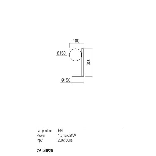 Redo Asztali lámpa 01-2649 TALIS