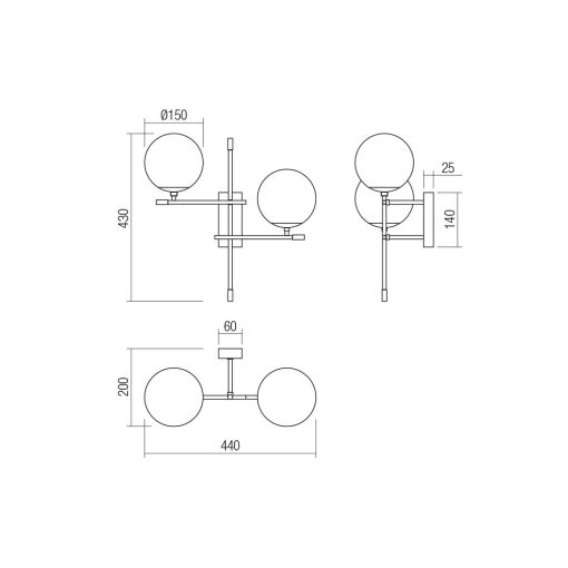 Redo Fali lámpa 01-2947 ESSENTIAL