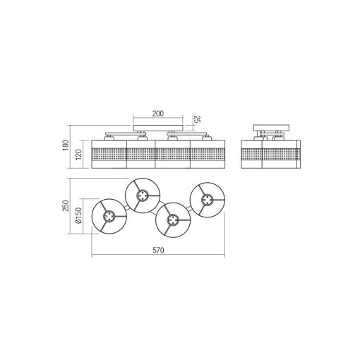 Redo Mennyezeti lámpa 01-2952 FLINT
