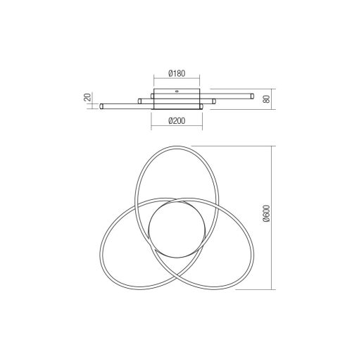 Redo Mennyezeti lámpa 01-2960 NEXUS