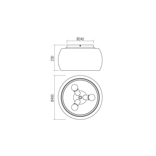Redo Mennyezeti lámpa 01-3065 CROMA