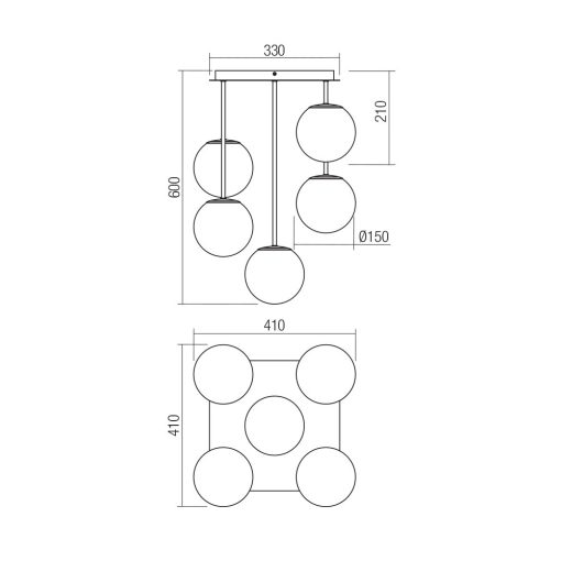 Redo Mennyezeti lámpa 01-3070 BOLDY