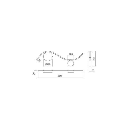 Redo Fali lámpa 01-3108 WAVE