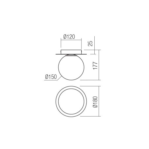 Redo Mennyezeti lámpa 01-3128 HAIKU