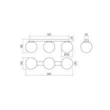 Redo Fali lámpa 01-3152 BOWLING