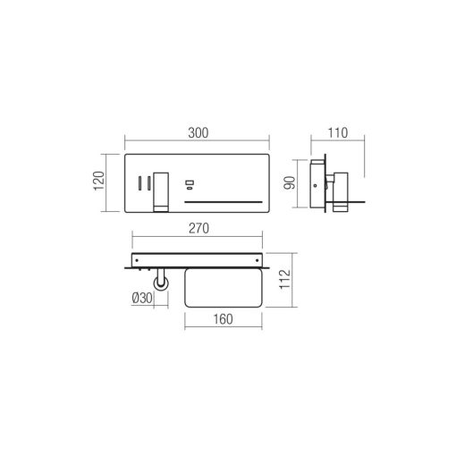 Redo Fali lámpa 01-3314 BROOK