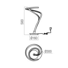 Redo Asztali lámpa 01-3604 TEMPEST