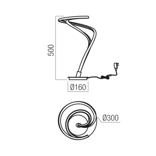 Redo Asztali lámpa 01-3604 TEMPEST
