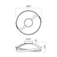 Redo Mennyezeti lámpa 01-3614 IMPULS