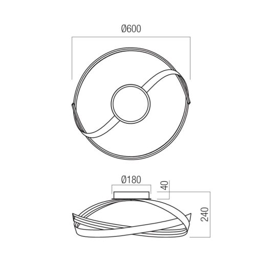 Redo Mennyezeti lámpa 01-3614 IMPULS