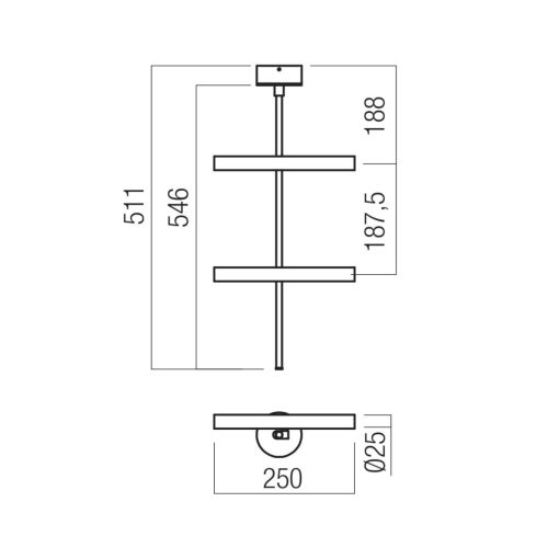 Redo Mennyezeti lámpa 01-3718 PRAXI