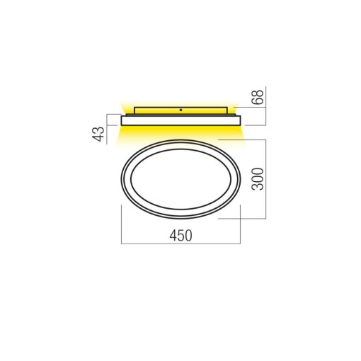 Redo Mennyezeti lámpa 01-3804 NOBU