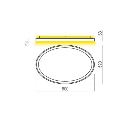 Redo Mennyezeti lámpa 01-3810 NOBU