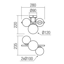 Redo Mennyezeti lámpa 01-3988 ASTRA